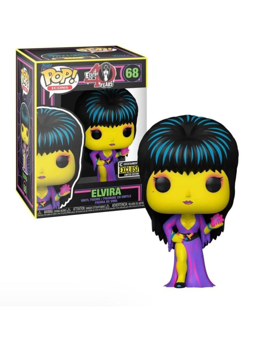 Funko Pop Icons Elvira 40th Anniversary #68 Exclusive Vinyl Figure